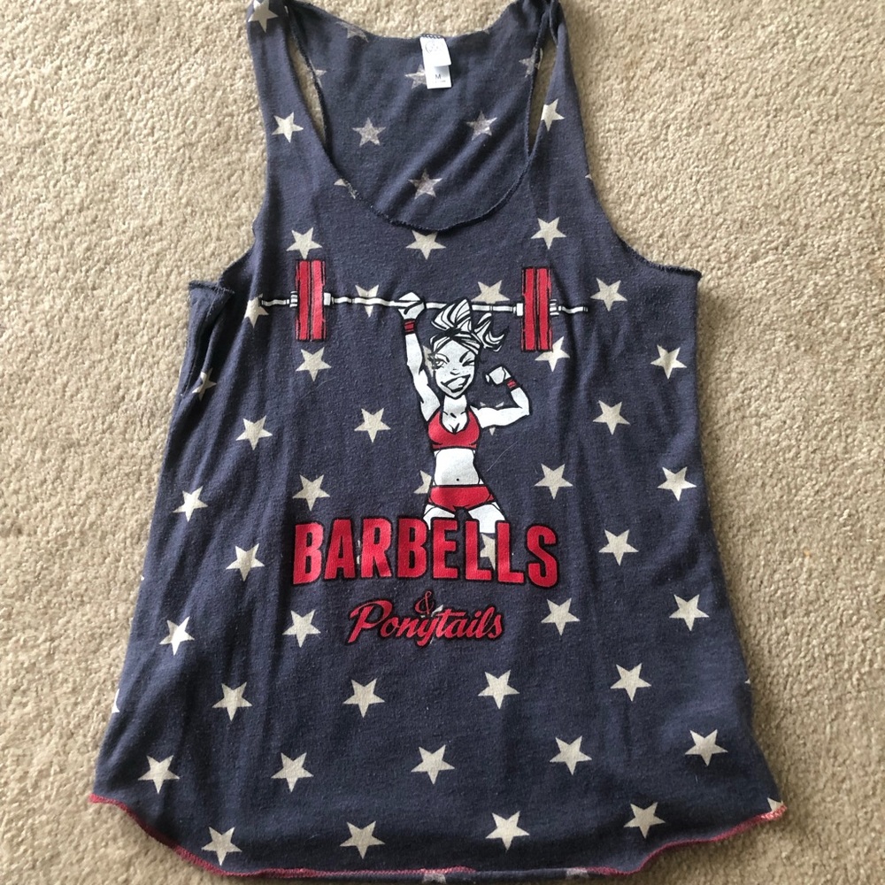 Barbells & Ponytails racerback tank